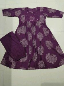 Beautiful Purple Printed Kurta Set