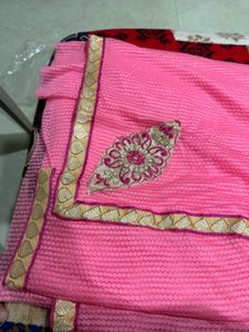 Elegant Pink Saree Very Light Weight