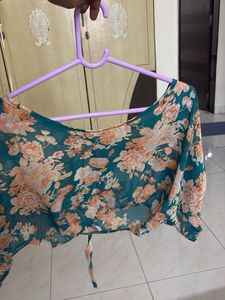 multi color crop top with pretty back