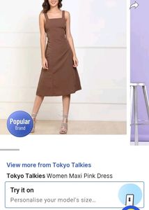 Tokyo talkies Women Brown Dress