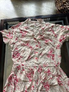 Floral Print Button-Up Dress