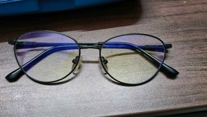 Stylish Blue cut lens  Black Cat eye Frame Glasses