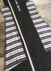 Brand New long black &amp; white cotton kurti