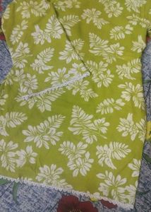 Teal Floral Print Kurta
