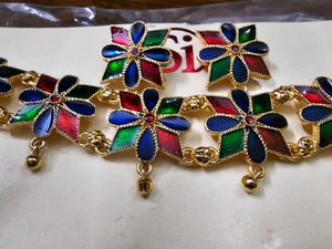 Colorful Floral Necklace and Earring Set