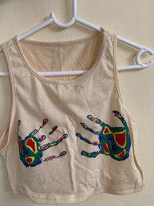 Hand thermal print tank top