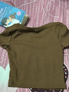 Brown Crop Top