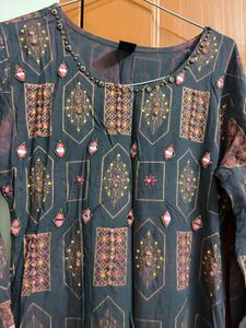Elegant Black Printed Kurta