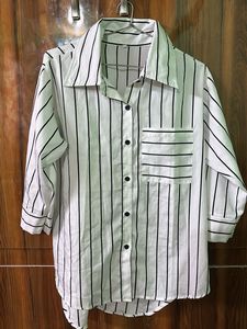 Chic Striped Button-Down Shirt