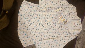Patterned Long Sleeve Button-Down Shirt
