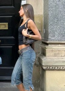 Women's Blue Denim Capri Jeans