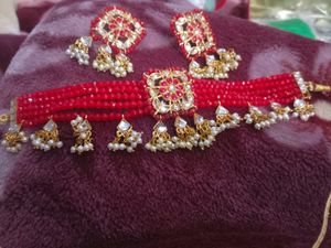 Red Stone Jwellery Set