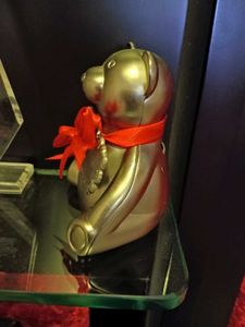 Silver Teddy Bear Figurine