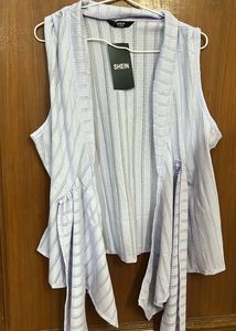 Shein Striped Open Front Shrug