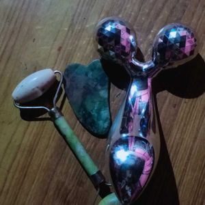 Jade Roller & Face Massager Set