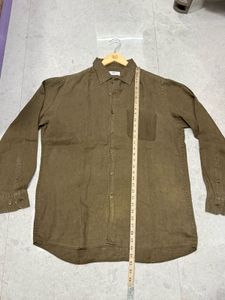 Uniqlo Men's Olive Linen Shirt