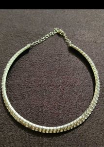 Sparkling Stone Choker and Pearl necklace Combo