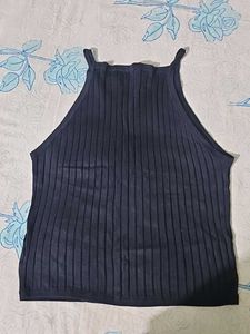 Ribbed Black Tank Top
