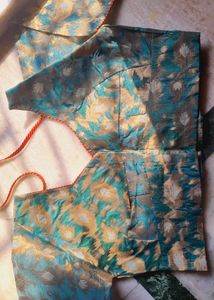 Kanjivaram Blouse With Three quater Sleeves