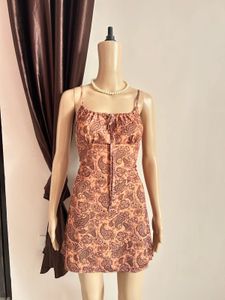Boho Paisley Print Mini Dress