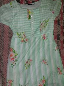 Light Green Floral Ethnic Gown