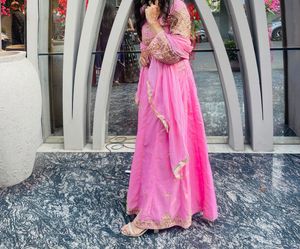 Stunning Pink Embroidered Gown
