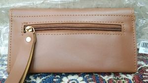Leather Brown Wallet With 4 Compartments