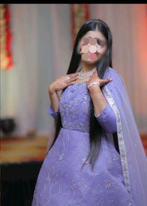 Elegant Lavender Ethnic Gown