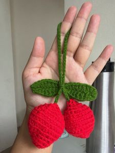 Crochet Cherry 🍒 bag charm/hair tie/Keychain