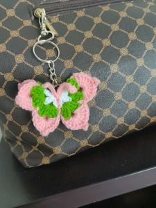 Handmade Crochet Butterfly Keychain
