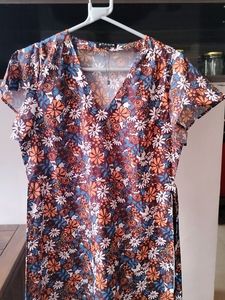 Knee Length Brown Frock.