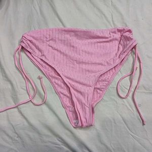❤️‍🔥 Pink Ribbed Bikini Bottom