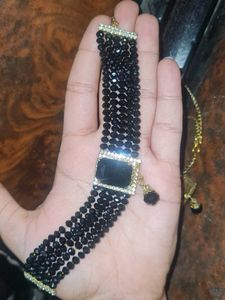 Black Beaded Choker Necklace Set🖤