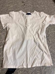 white Basic T-Shirt with back design