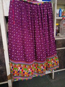 Boho Purple Bandhani Print Skirt