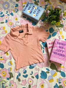 Peachy Pink Collared Top