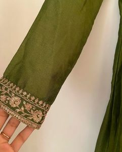 Regal Olive Anarkali