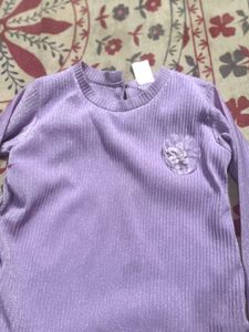 Sparkly Lavender Long Sleeve Top
