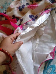 Beautiful Floral Dress with Pink Sash