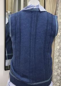 Oversized Cable Knit Sweater Vest