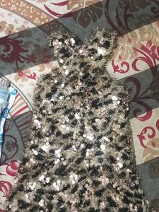Sparkly Animal Print Mini Dress