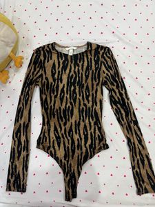 Stylish Animal Print Bodysuit