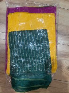 Beautiful Yellow & Green rajputi poshak