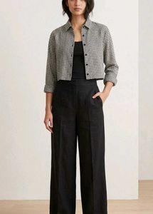 Checkered Cropped Shirt