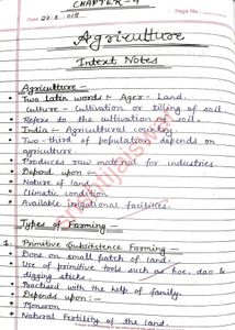 UPSC NCERT Class 10 Social Science Geography Notes