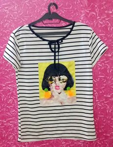 Striped Graphic Tee