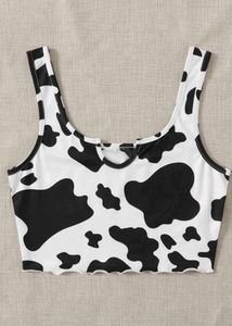 Cow Print Crop Top