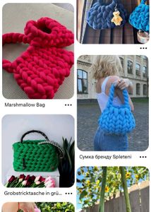 Cottagecore chunky knit bag