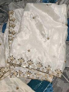 🤍Elegant White Lehenga kurta Set✨