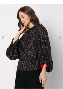 Vero Moda Black Printed Top